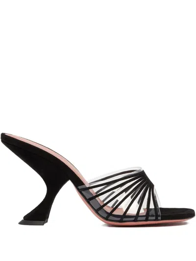 AMINA MUADDI 90MM MOOKIE SUEDE SANDALS