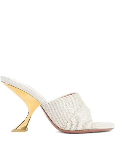 Amina Muaddi 90mm Taylor Leather Sandals