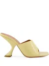Amina Muaddi 90mm Taylor Sculpted-heel Sandals In Neutral