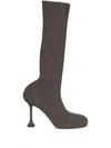 Amina Muaddi 90mm Veneda Boots In Nude