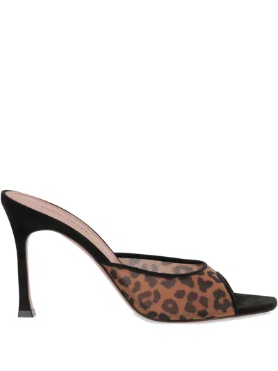 AMINA MUADDI 95MM ALEXA LEOPARD-PRINT PUMPS