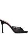 Amina Muaddi 95mm Alexa Mules In Black