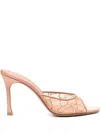 Amina Muaddi 95mm Alexa Mules In Neutrals