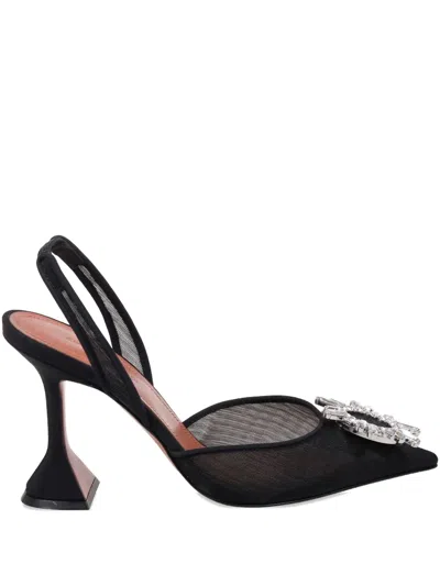 Amina Muaddi 95mm Begum Heeled Pumps In Black