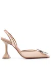 Amina Muaddi Women Begum Mesh Slingback Pumps In Neutrals
