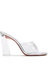 Amina Muaddi Brigitte Glass High-heeled Sandals In Neutrals