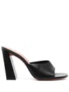 Amina Muaddi 95mm Brigitte Patent Leather Mules In Black