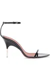 Amina Muaddi Bruna Sandal In Black Patent In Black