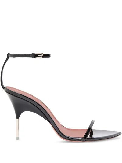 AMINA MUADDI 95MM BRUNA PATENT SANDALS