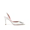 AMINA MUADDI 95MM CAMELIA CRYSTAL-BUCKLE PUMPS