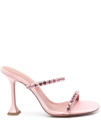 Amina Muaddi 95mm Gigi Sandals In 粉色