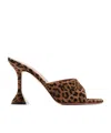 Amina Muaddi Stiletto High-heeled Sandals In Brown