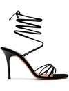 Amina Muaddi Lace-up Lori Sandals 95 In ブラック
