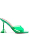 Amina Muaddi Lupita Pvc Sandals In Grün