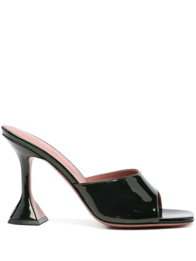 Amina Muaddi 95mm Lupita Sandals In Green