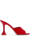 Amina Muaddi 95mm Lupita Mules In Red