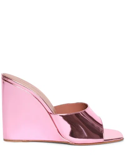 Amina Muaddi Lupita Wedge In Rose