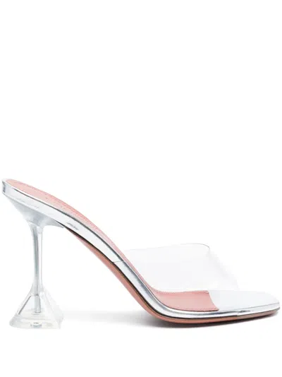 Amina Muaddi Lupita Glass Slipper Sandal In Transparent