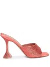Amina Muaddi Lupita Crystal Slipper In Orange