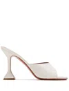 Amina Muaddi Square-headed High-heeled Sandals In White