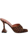 Amina Muaddi Stiletto High-heeled Sandals In Animal Print