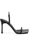 Amina Muaddi Black Maya Slingback Heeled Sandals In Black