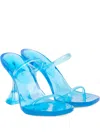 Amina Muaddi Brito 95 Pvc Sandals In 蓝色