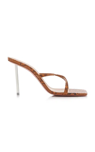 Amina Muaddi Adriana Elaphe Sandals In Animal