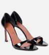 Amina Muaddi Sandali Agnese In Pelle Nera Donna In Black