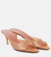 Amina Muaddi Alexa 60 Pvc Mules In Brown