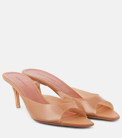 Amina Muaddi Alexa 60 Pvc Mules In Brown