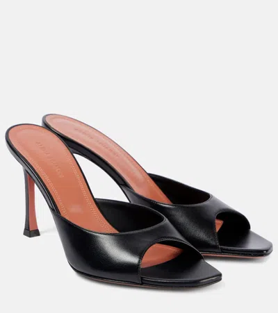 Amina Muaddi Alexa Slipper 90 Open-toed Heels Sandals In Black