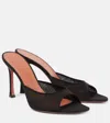 Amina Muaddi 100mm Peep-toe Sandals In Black