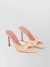 Amina Muaddi Alexa Mesh Slipper 95 In Latte In Pink