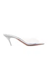 Amina Muaddi Alexa Slip-on Sandals In White