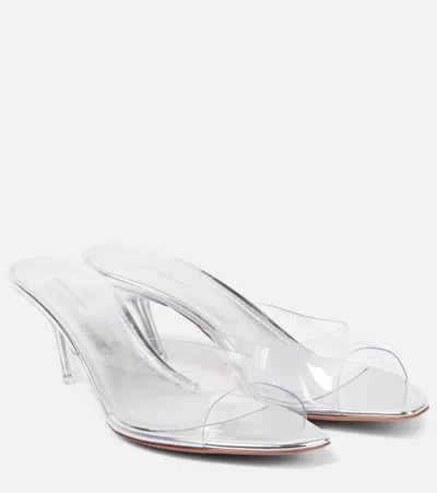 Amina Muaddi Alexa Glass 60 Pvc Mules In Transparent