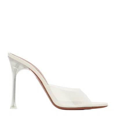 Amina Muaddi Alexa Glass Slipper In Silver
