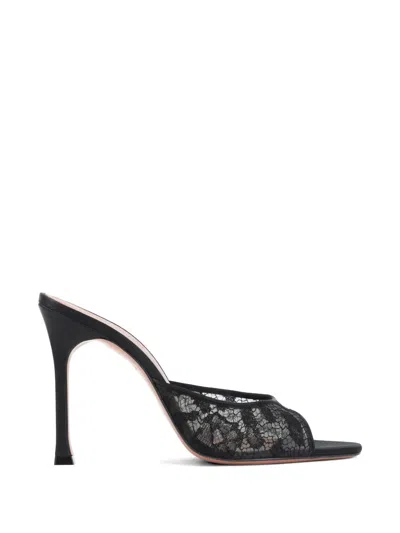 Amina Muaddi Alexa Lace 95 Pumps In Black