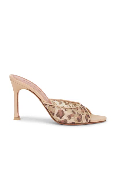 Amina Muaddi Alexa Lace 95 Slipper Mule In Neutral