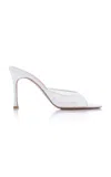 Amina Muaddi Alexa Lace Sandals In White
