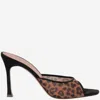 Amina Muaddi Alexa Mesh Mules In Brown