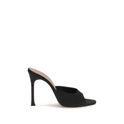 Amina Muaddi 95mm Alexa Heeled Mules In Black
