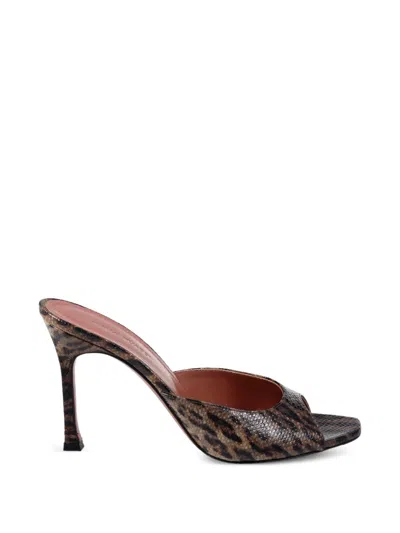 Amina Muaddi Alexa Sandals In Burgundy