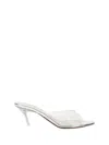 Amina Muaddi Alexa Slip-on Sandals In White