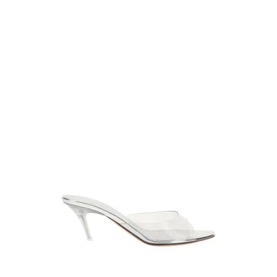 Amina Muaddi Women Alexa Slip-on Sandals In Silver