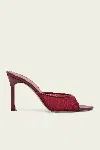 Amina Muaddi Alexa Slipper 95 In Ruby Mesh In Red