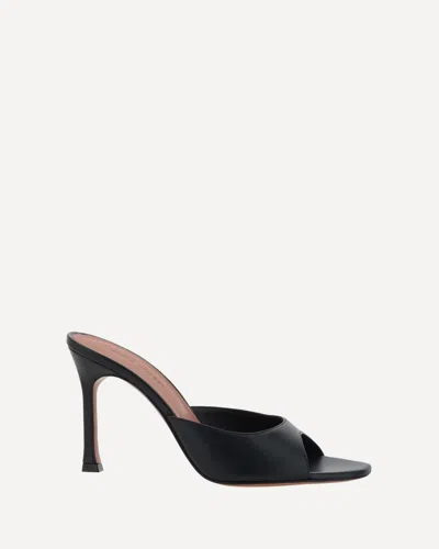 Amina Muaddi Alexa Slipper Sandals In Black