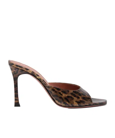 Amina Muaddi Alexa95 High-heeled Sandals In Brown