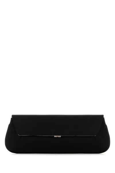 Amina Muaddi Ami Clutch In Black