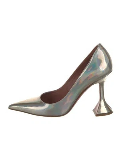 Pre-owned Amina Muaddi Ami Leather Pumps